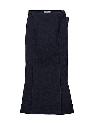 Wool and Jacquard Skirt