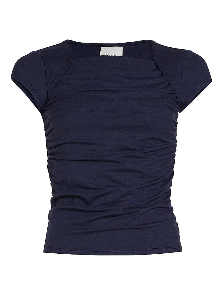 Addison Ruched Knit Top