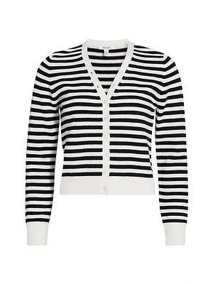 Santina Striped V-Neck Cardigan