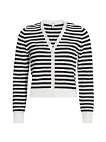 Santina Striped V-Neck Cardigan