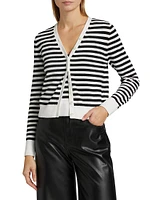 Santina Striped V-Neck Cardigan