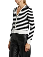 Santina Striped V-Neck Cardigan