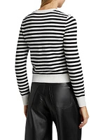 Santina Striped V-Neck Cardigan