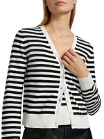 Santina Striped V-Neck Cardigan