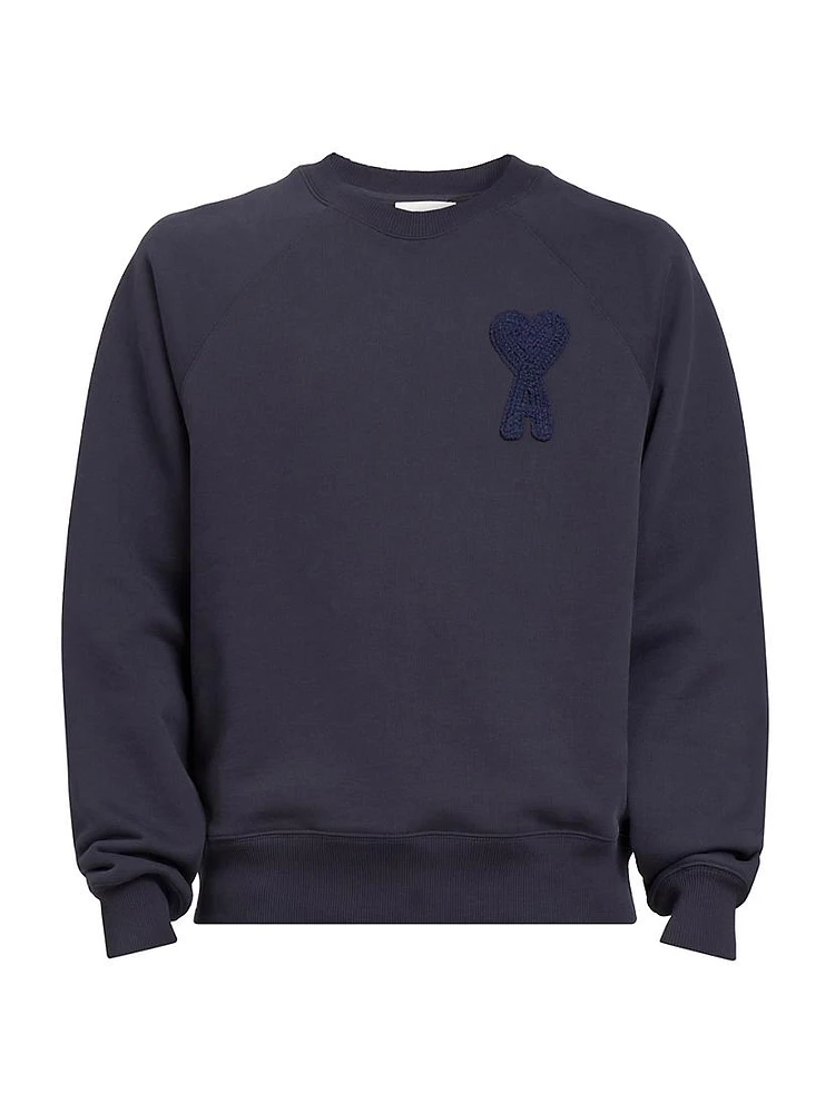 Logo Cotton-Blend Crewneck Sweatshirt