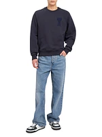Logo Cotton-Blend Crewneck Sweatshirt