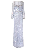Kestra Sequined Sheath Gown