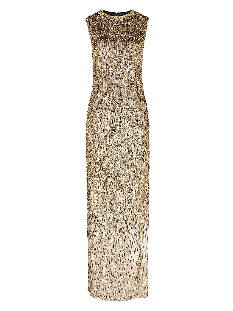 Tabitha Sequined Column Gown