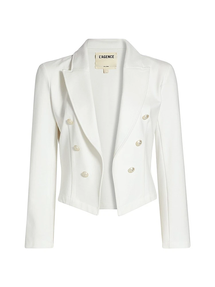 Wayne Crop Double-Breasted Blazer