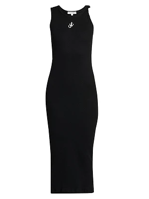 Anchor Twisted-Strap Midi Dress
