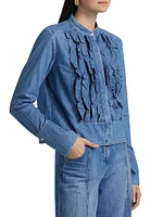 Patti Ruffled Denim Top