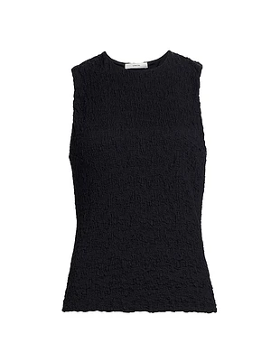 Smocked Sleeveless Top