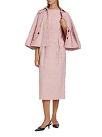 Jacquard Sleeveless Pencil Midi-Dress