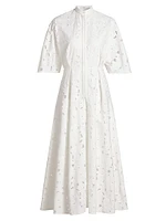 Guipure Lace Midi Shirtdress