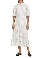Guipure Lace Midi Shirtdress