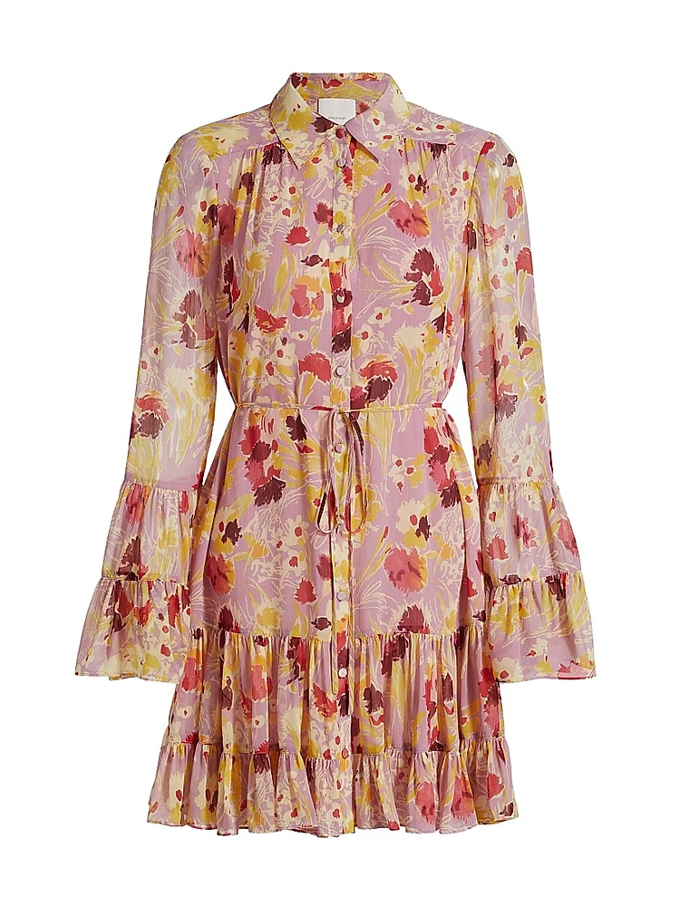 Lyra Floral Gathered Minidress