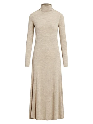 Wool-Blend Turtleneck Maxi Dress
