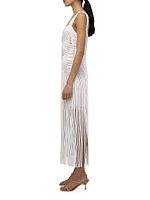 Darby Fringe Hem Cord Midi-Dress