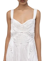 Darby Fringe Hem Cord Midi-Dress
