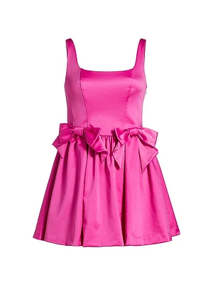 Bayer Bow-Detailed A-Line Minidress