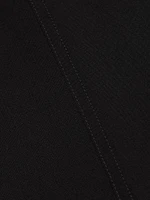 Wool-Blend Asymmetric Midi-Skirt