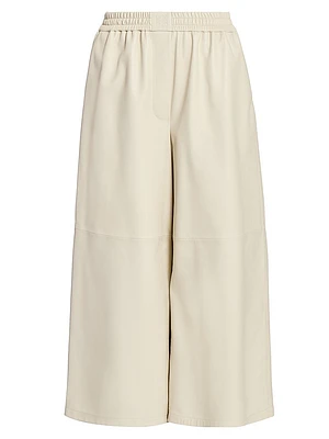 Leather Crop Trousers