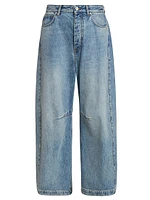 Anagram Mid-Rise Barrel Jeans
