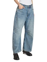 Anagram Mid-Rise Barrel Jeans