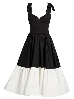 Catalina Two-Tone Midi-Dress