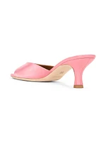 Brigitte 55MM Silk-Blend Mule Sandals