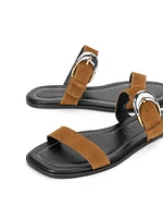Harlow Suede Flat Sandals