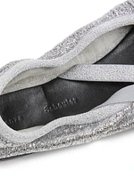 Glove Mary Jane Metallic Mesh Ballet Flats