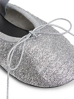 Glove Mary Jane Metallic Mesh Ballet Flats