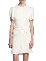 Satin Gathered Waist Minidress