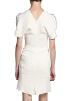 Satin Gathered Waist Minidress