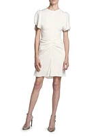 Satin Gathered Waist Minidress