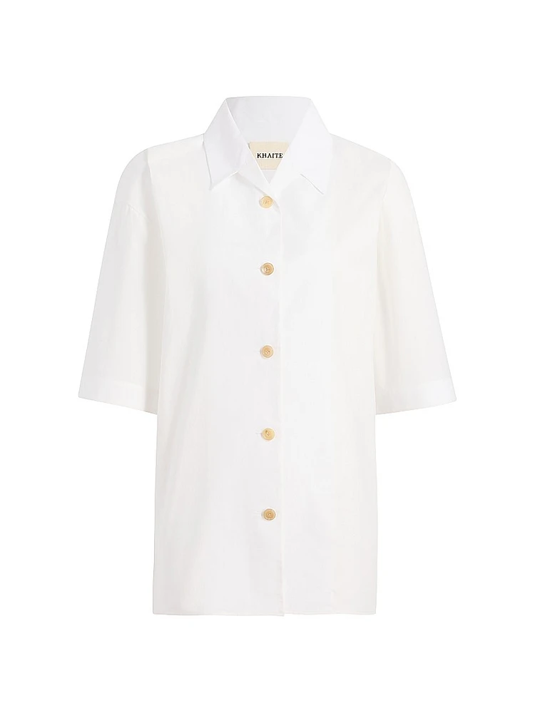 Owen Cotton Button-Front Top