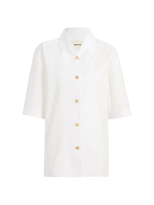 Owen Cotton Button-Front Top