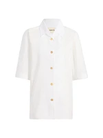 Owen Cotton Button-Front Top