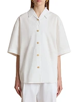 Owen Cotton Button-Front Top