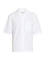 Eren Cotton Lace Button-Front Shirt