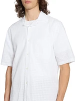 Eren Cotton Lace Button-Front Shirt