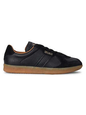 Field Court 100 Leather-Suede Low-Top Sneakers