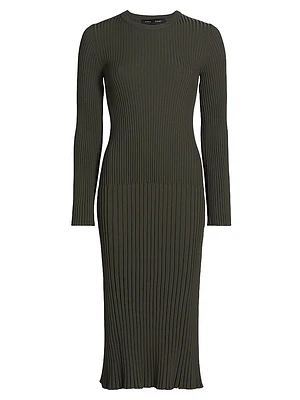Kenna Rib-Knit Midi-Dress