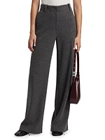 Violet Wool Jersey Wide-Leg Pants