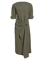 Maisie Crepe Wrap-Front Dress