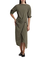 Maisie Crepe Wrap-Front Dress