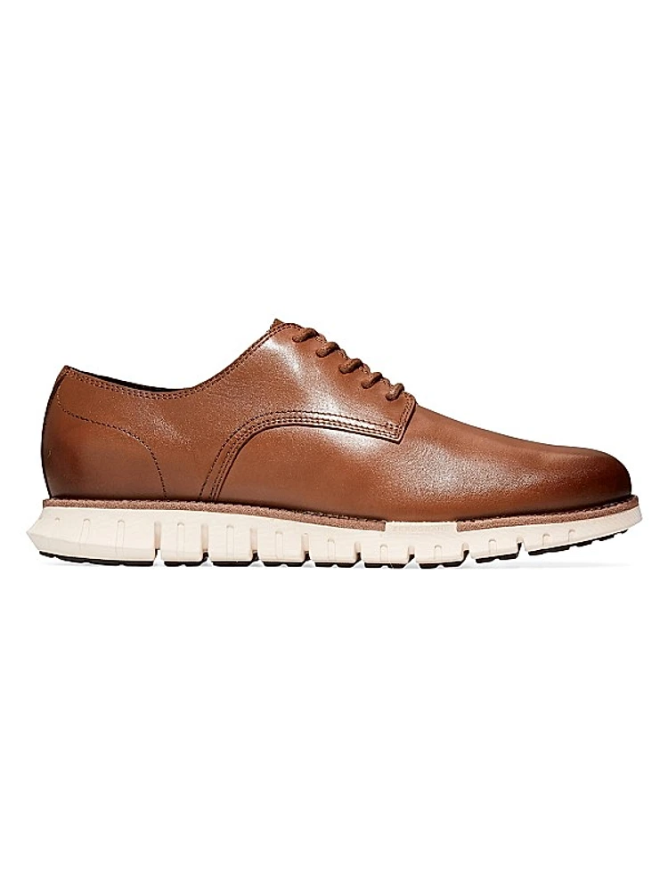 ZERØGRAND Remastered Plain-Toe Leather Oxfords
