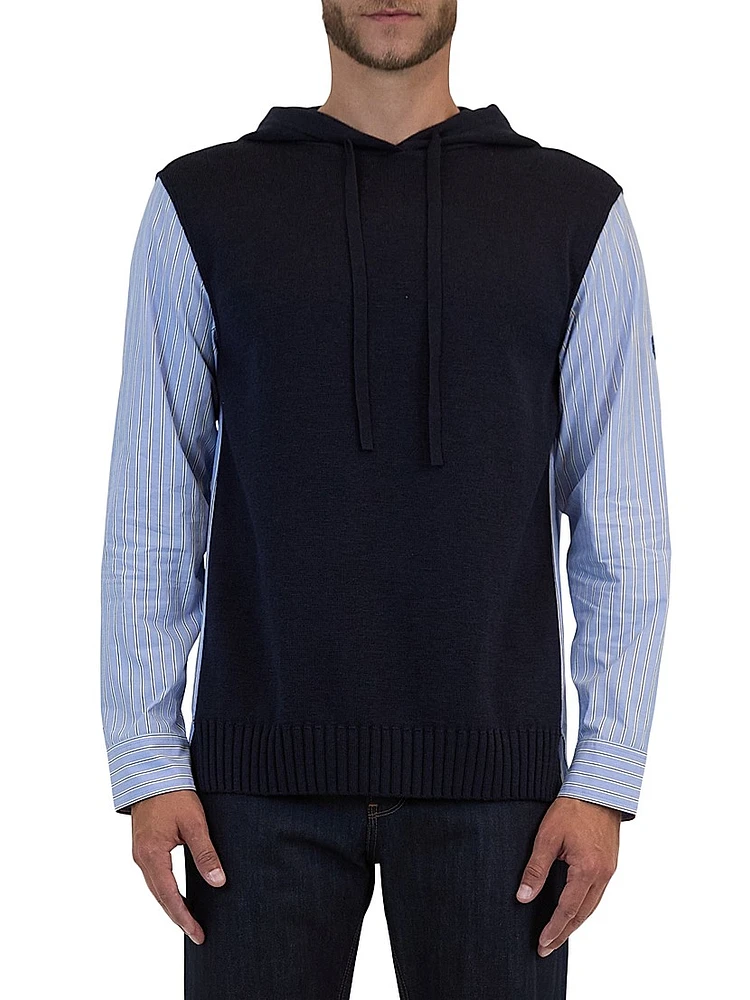Adonis Mixed-Media Hoodie