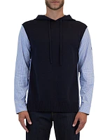 Adonis Mixed-Media Hoodie